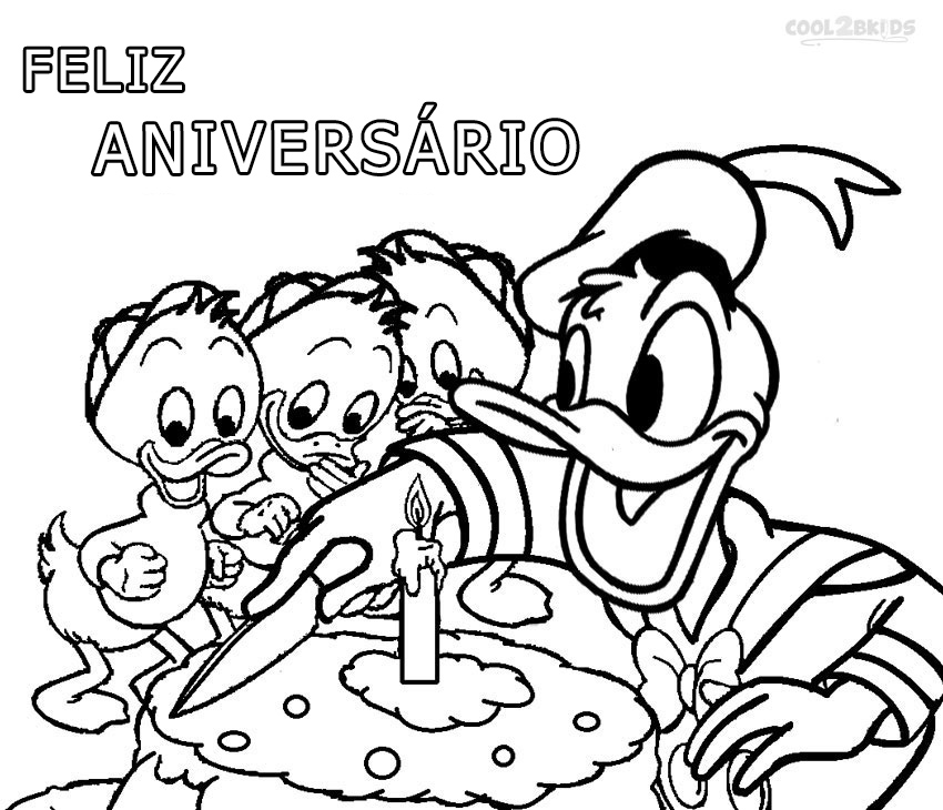 Desenhos do Pato Donald para colorir - Bora Colorir