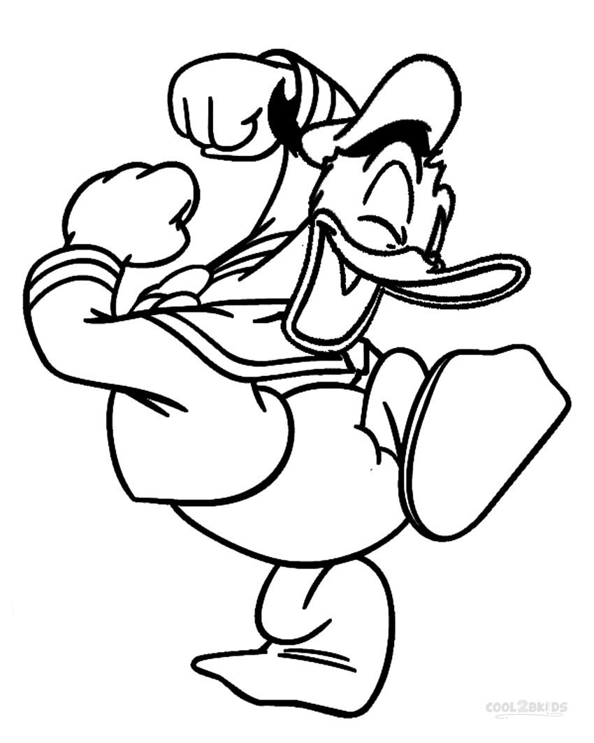 Desenhos do Pato Donald para colorir - Bora Colorir