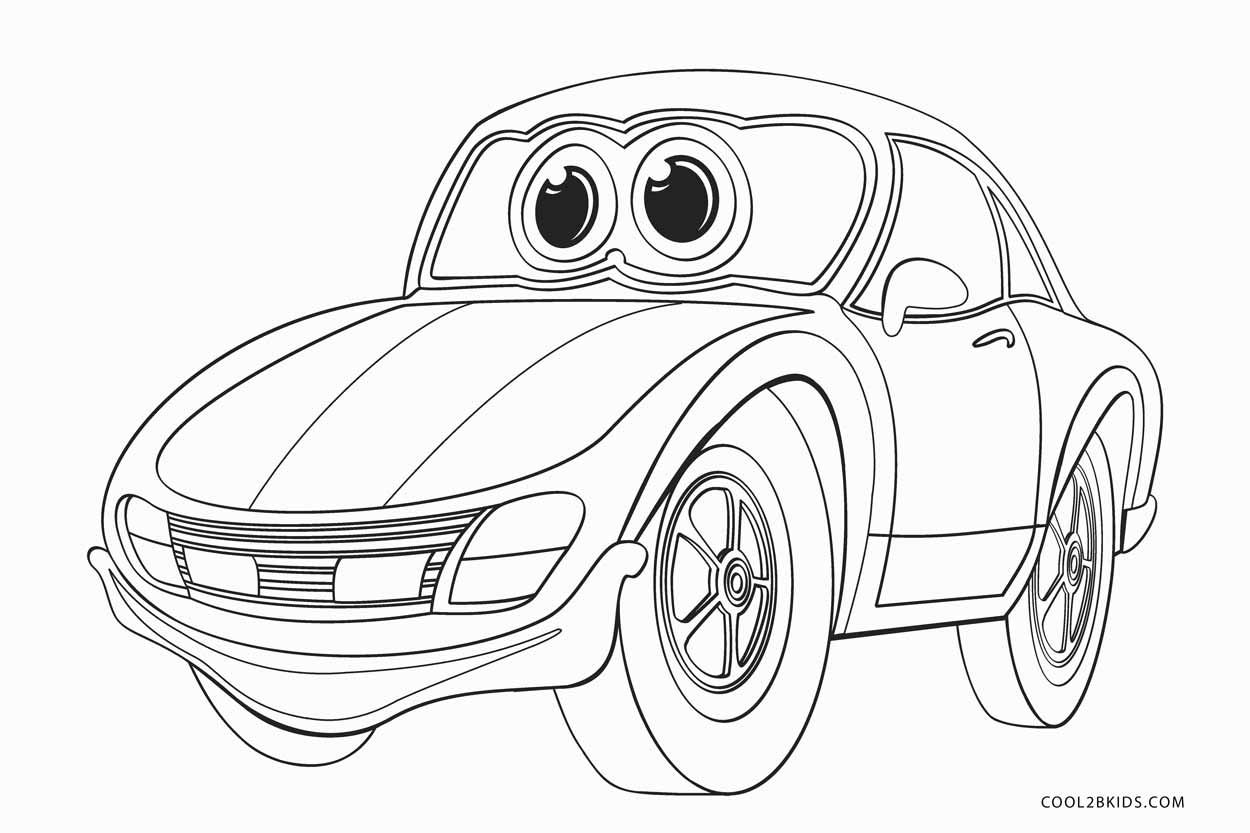 Desenhos de carros da Disney para colorir e imprimir