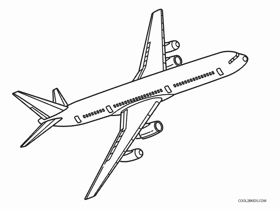 Ausmalbilder Flugzeug - Malvorlagen kostenlos zum ausdrucken