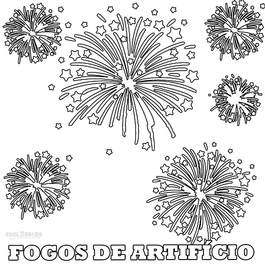 Como desenhar fogos de artifício 