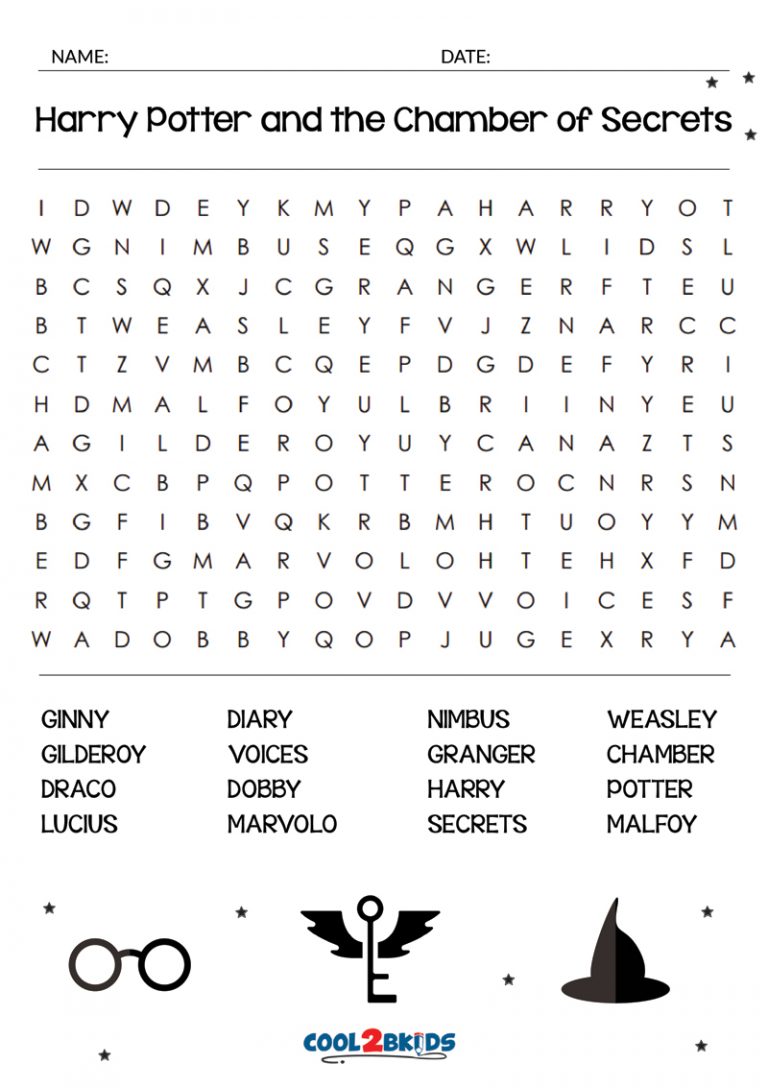 Harry Potter Word Search Printables