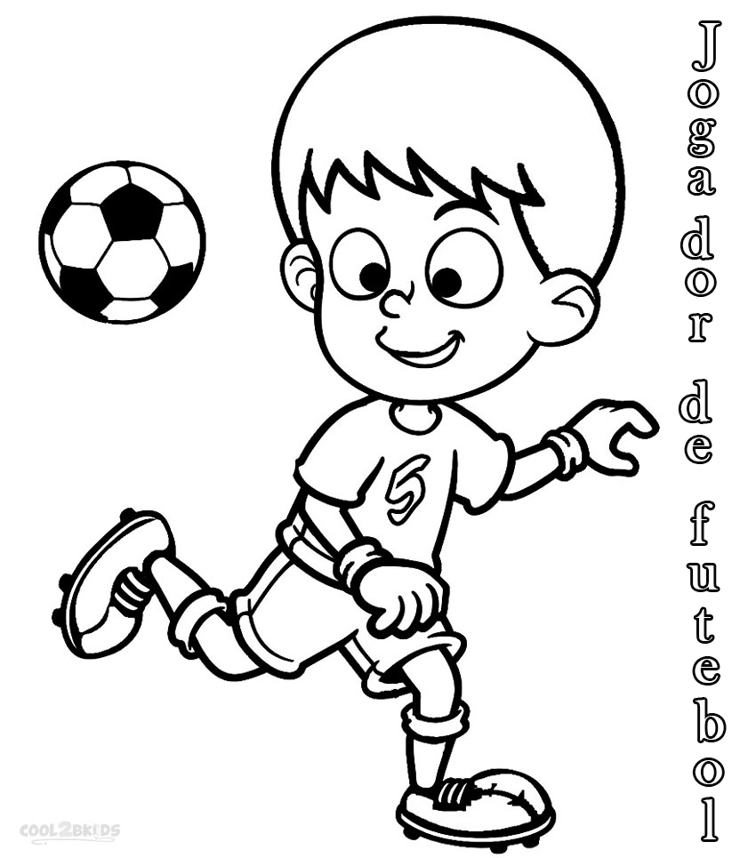 Desenho de jogadora de futebol para colorir