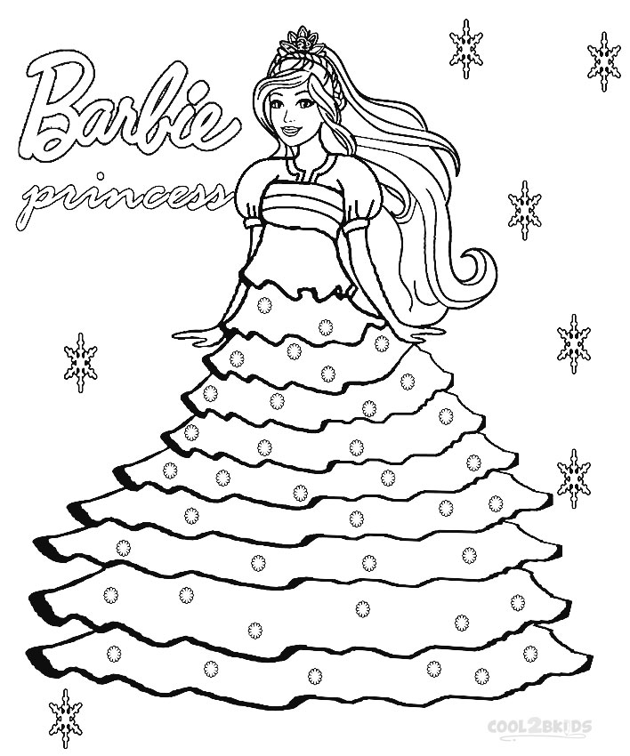 Desenho barbie princesa para colorir!