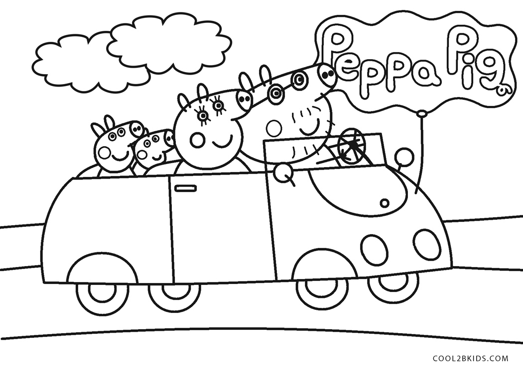 Free Printable Peppa Pig Colouring Pages