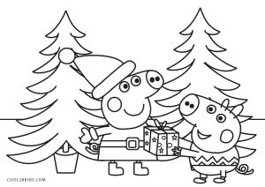 peppa pig coloring pages christmas