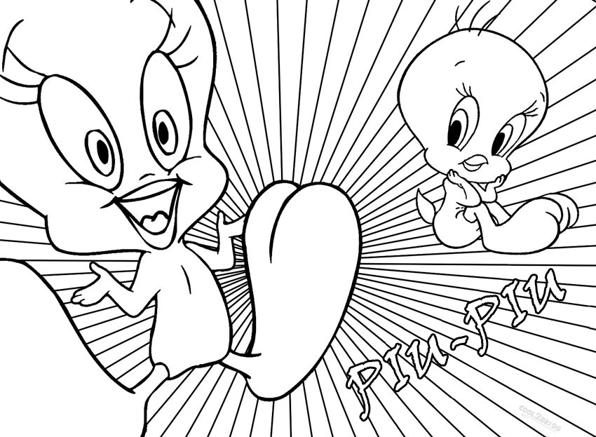 DESENHOS INFANTIS PARA COLORIR: Para Imprimir  Desenhos infantis para  colorir, Desenho do piu piu, Desenhos para colorir