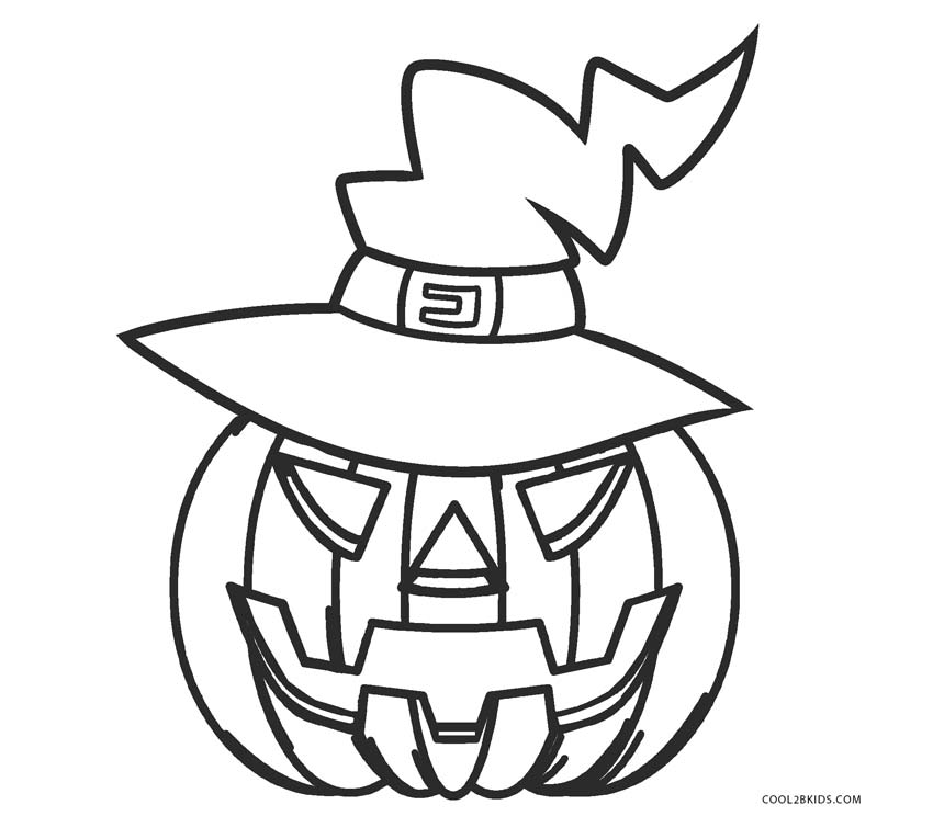 Desenho de Abóbora de Halloween na Cruz para Colorir - Colorir.com