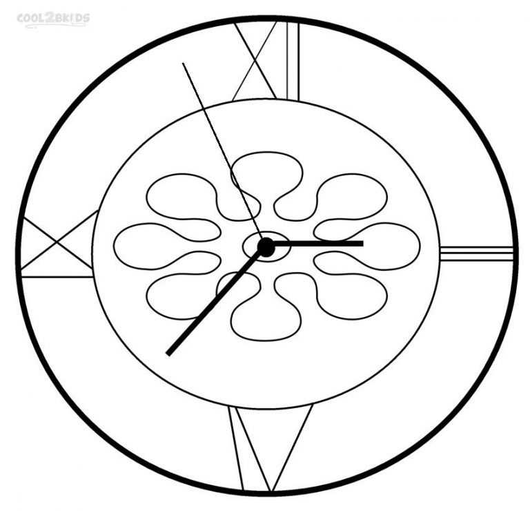 Ausmalbilder Uhr - Malvorlagen kostenlos zum ausdrucken