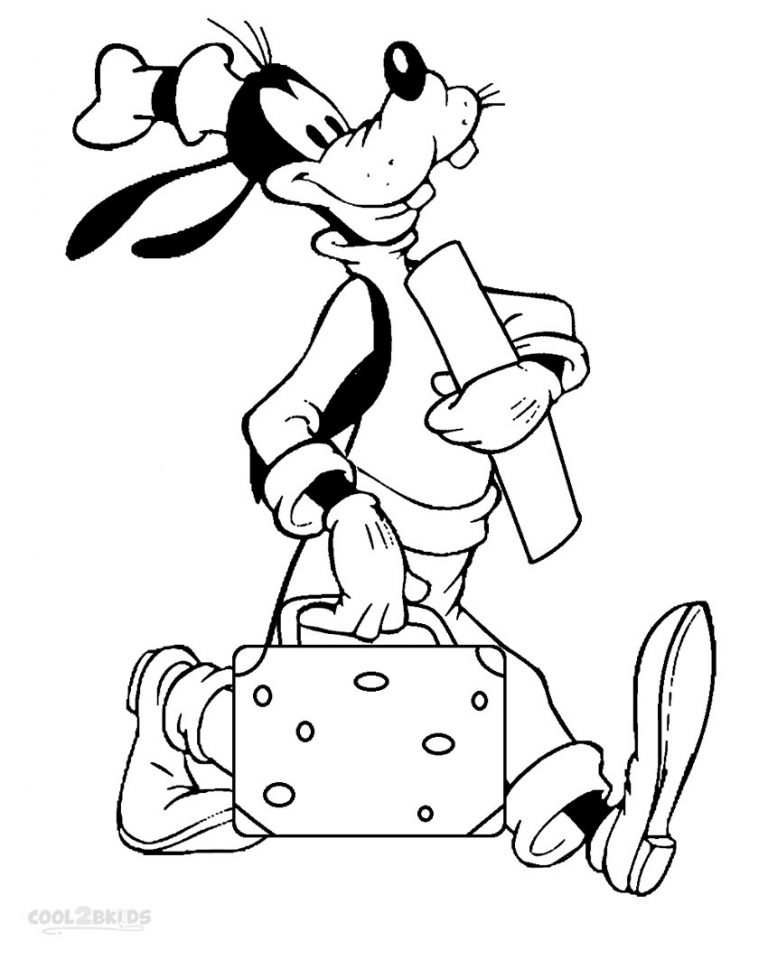 Ausmalbilder Goofy Malvorlagen kostenlos zum ausdrucken