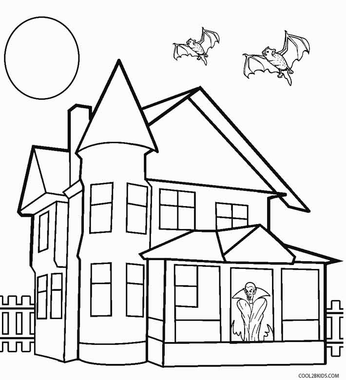 Desenho de Casa do terror para Colorir - Colorir.com