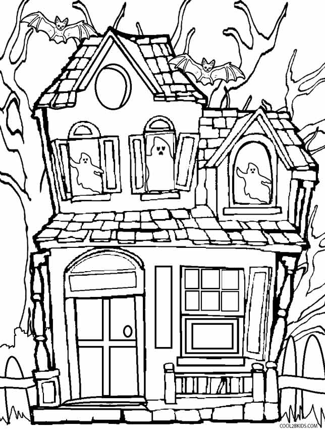Desenho de Casa do terror para Colorir - Colorir.com