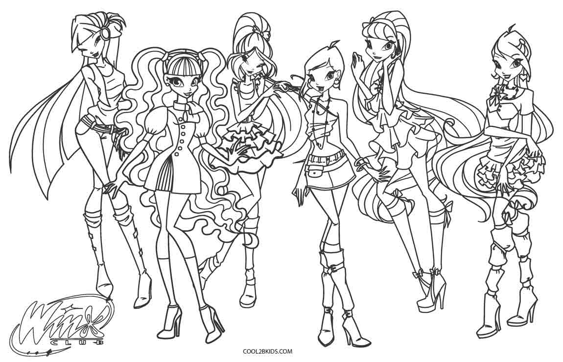 Desenhos de Winx para colorir Páginas para impressão grátis