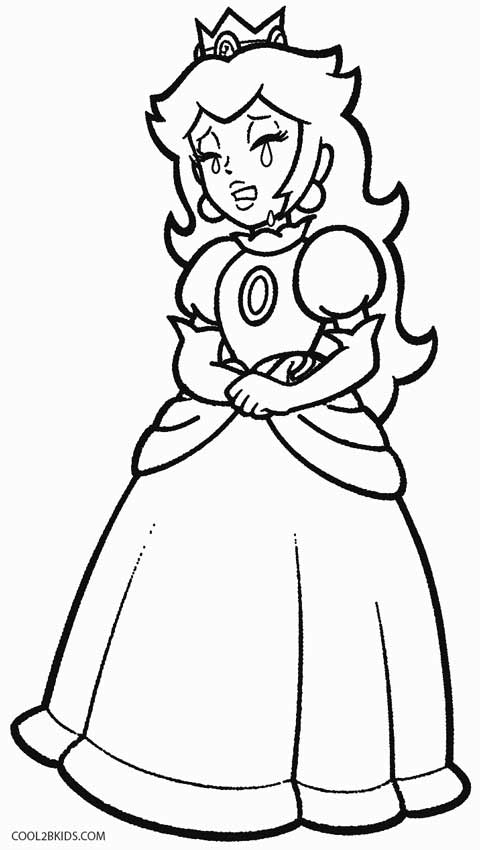 Desenhos para colorir da Princesa Peach para impressão e grátis