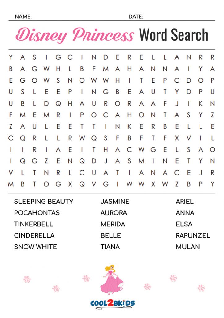 Disney Word Search Printable Pdf Word Search Printable Disney Word 