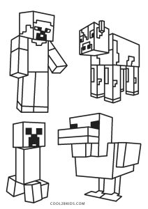 free printable minecraft coloring pages for kids