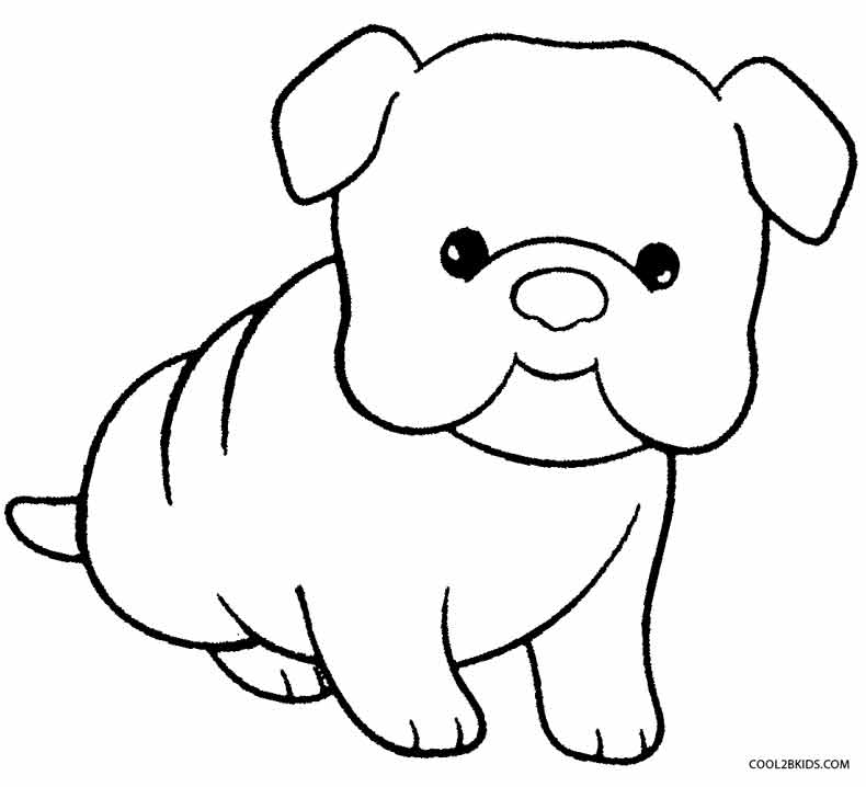 Desenhos para colorir de desenho de um filhote de cachorro para colorir  