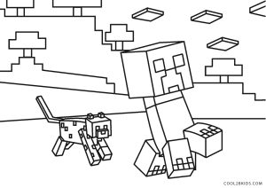 free printable minecraft coloring pages for kids