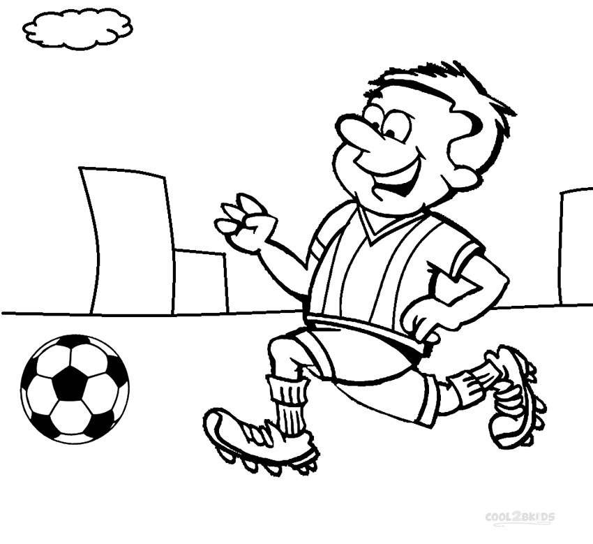 Ausmalbilder Fußballspieler - Malvorlagen kostenlos zum ausdrucken