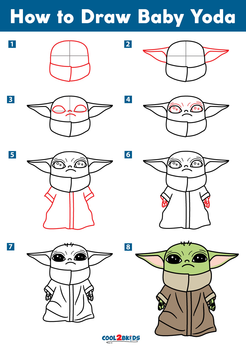 How To Draw Baby Yoda Step By Step