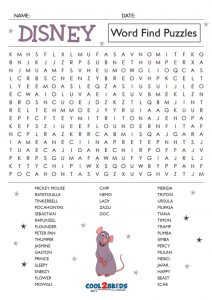 printable disney word search cool2bkids