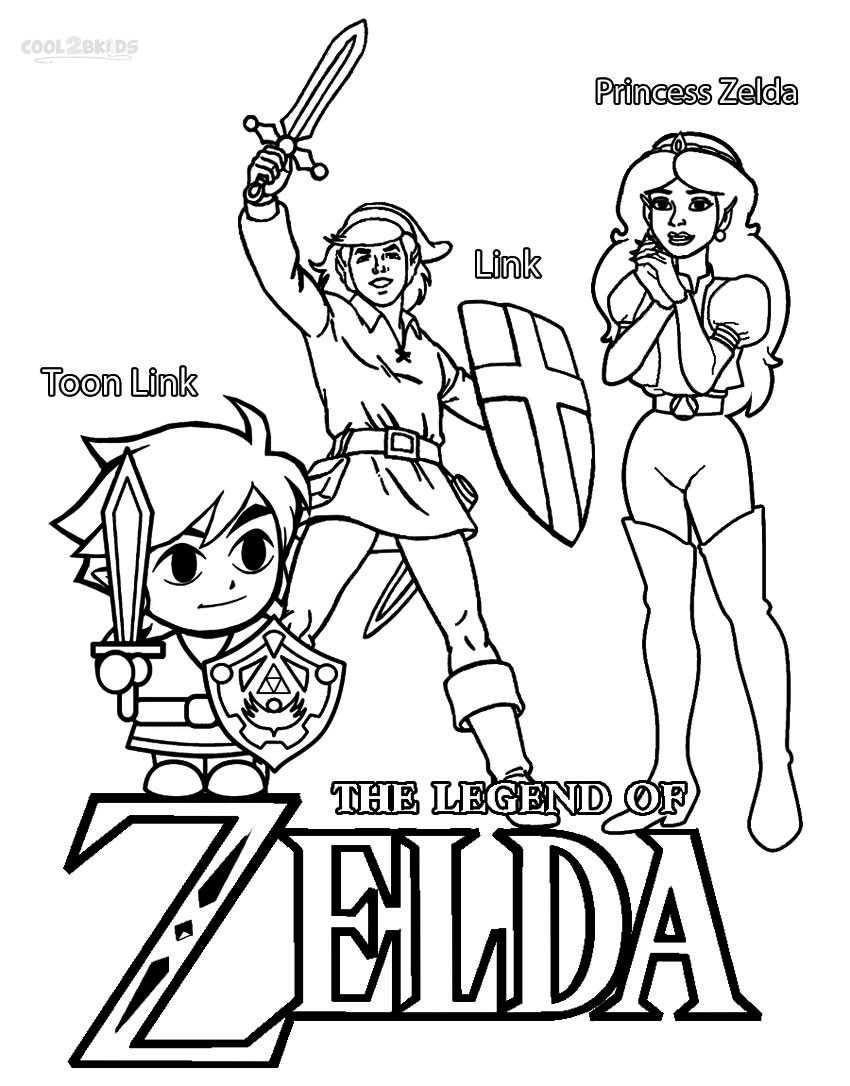 Ausmalbilder Zelda - Malvorlagen kostenlos zum ausdrucken