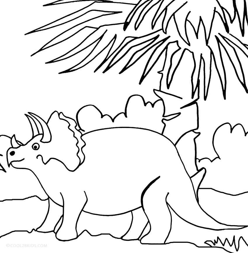 ausmalbilder triceratops  malvorlagen kostenlos zum