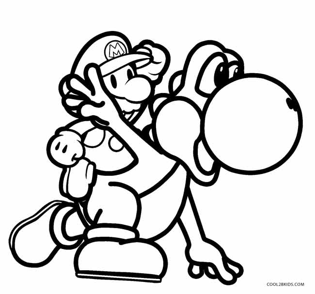 25+ Desenhos do Yoshi para Imprimir e Colorir/Pintar