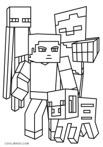 minecraft herobrine coloring pages