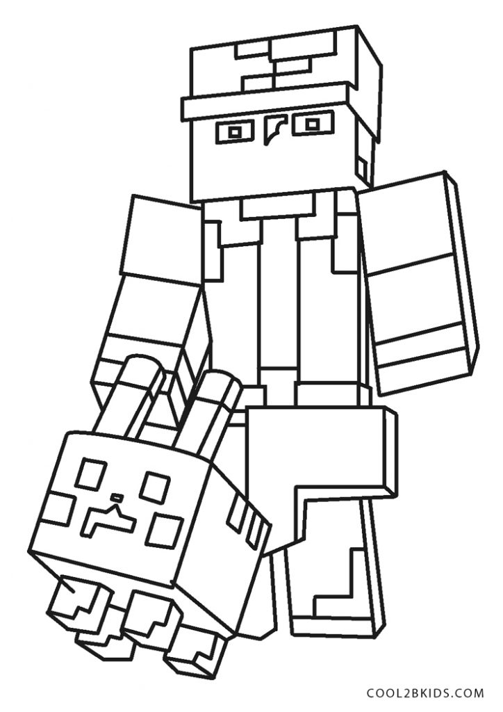 free printable minecraft coloring pages for kids