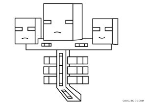 Wither Minecraft Coloring Page