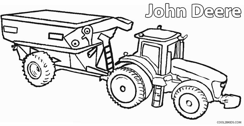 Desenho de Trator john Deere para colorir