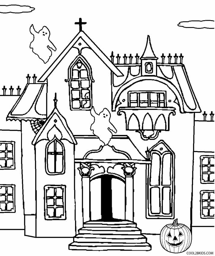 Desenho de Casa do terror para Colorir - Colorir.com