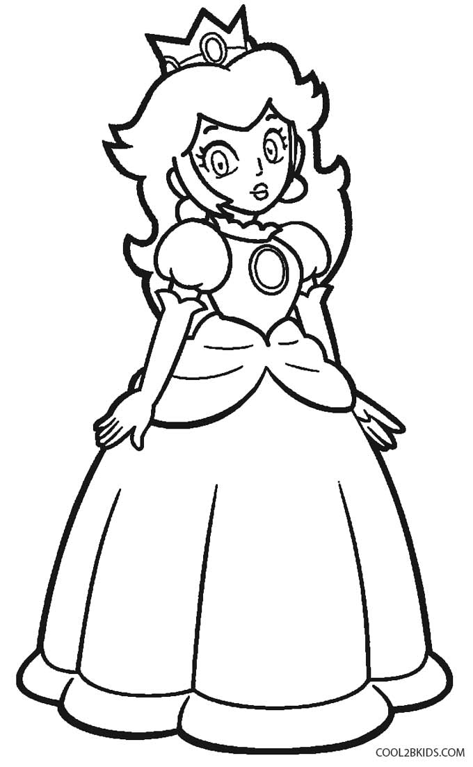 Desenhos para colorir da Princesa Peach para impressão e grátis