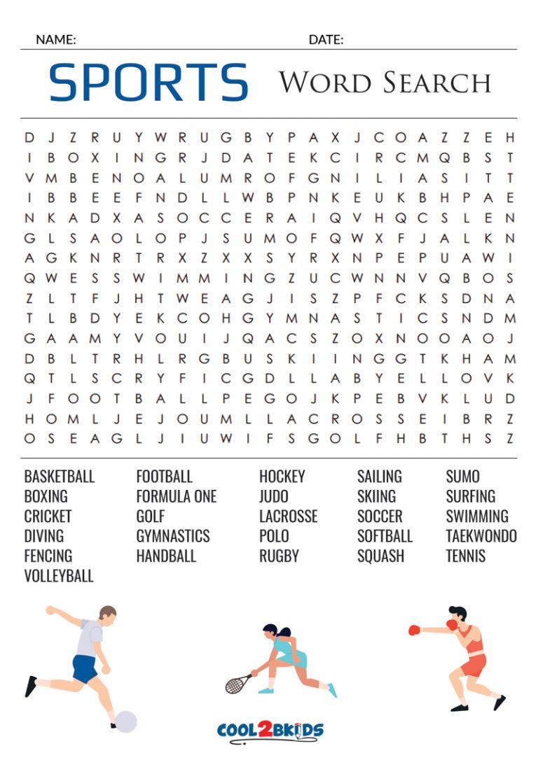 Printable Sports Word Search | Cool2bKids