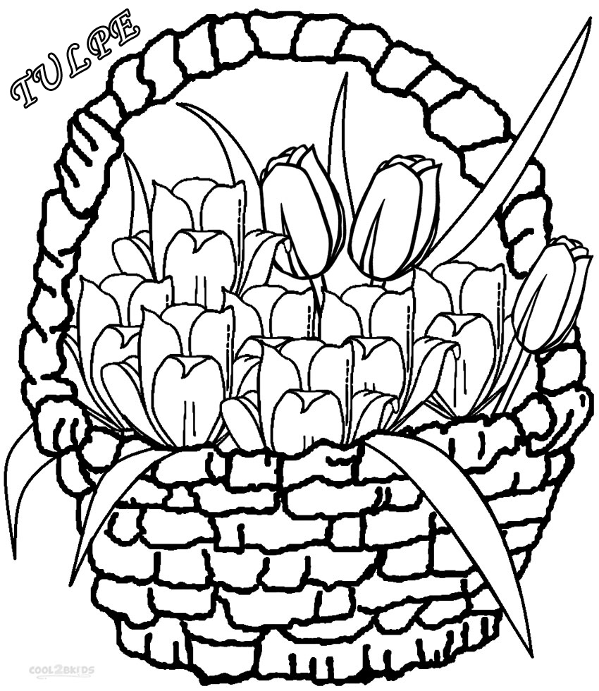 Ausmalbilder Tulpe - Malvorlagen kostenlos zum ausdrucken