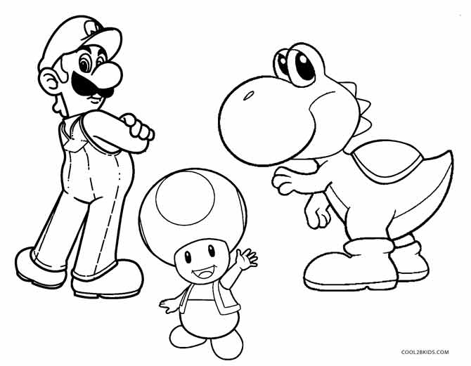 25+ Desenhos do Yoshi para Imprimir e Colorir/Pintar