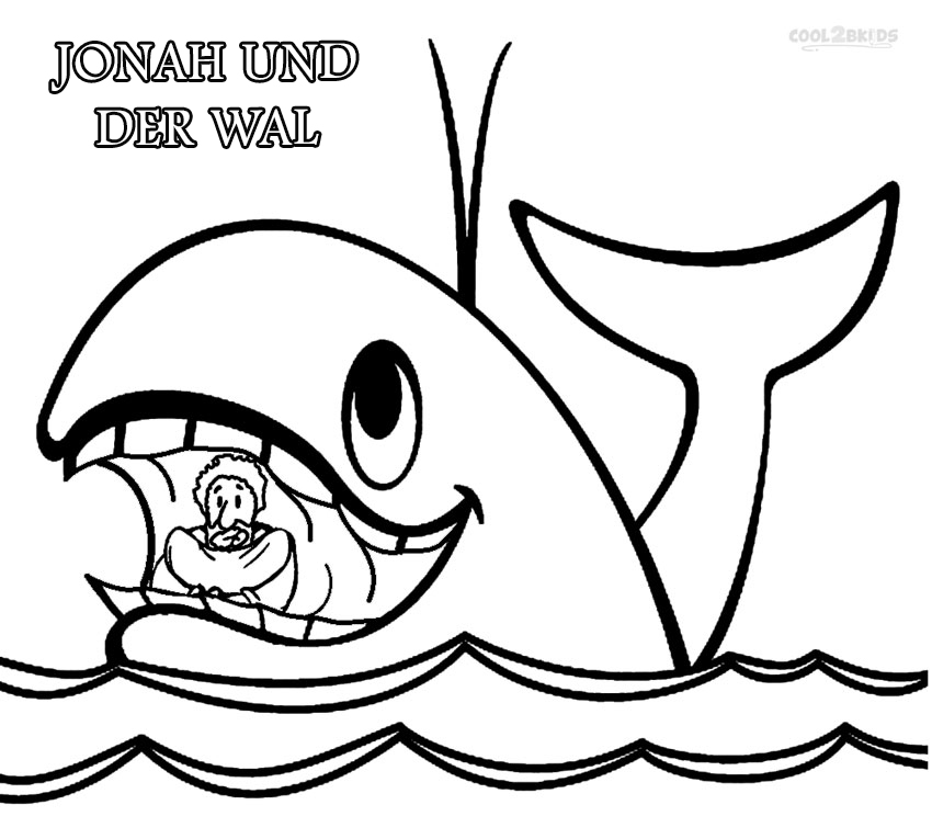 Ausmalbilder Jonah und der Wal - Malvorlagen kostenlos zum ausdrucken