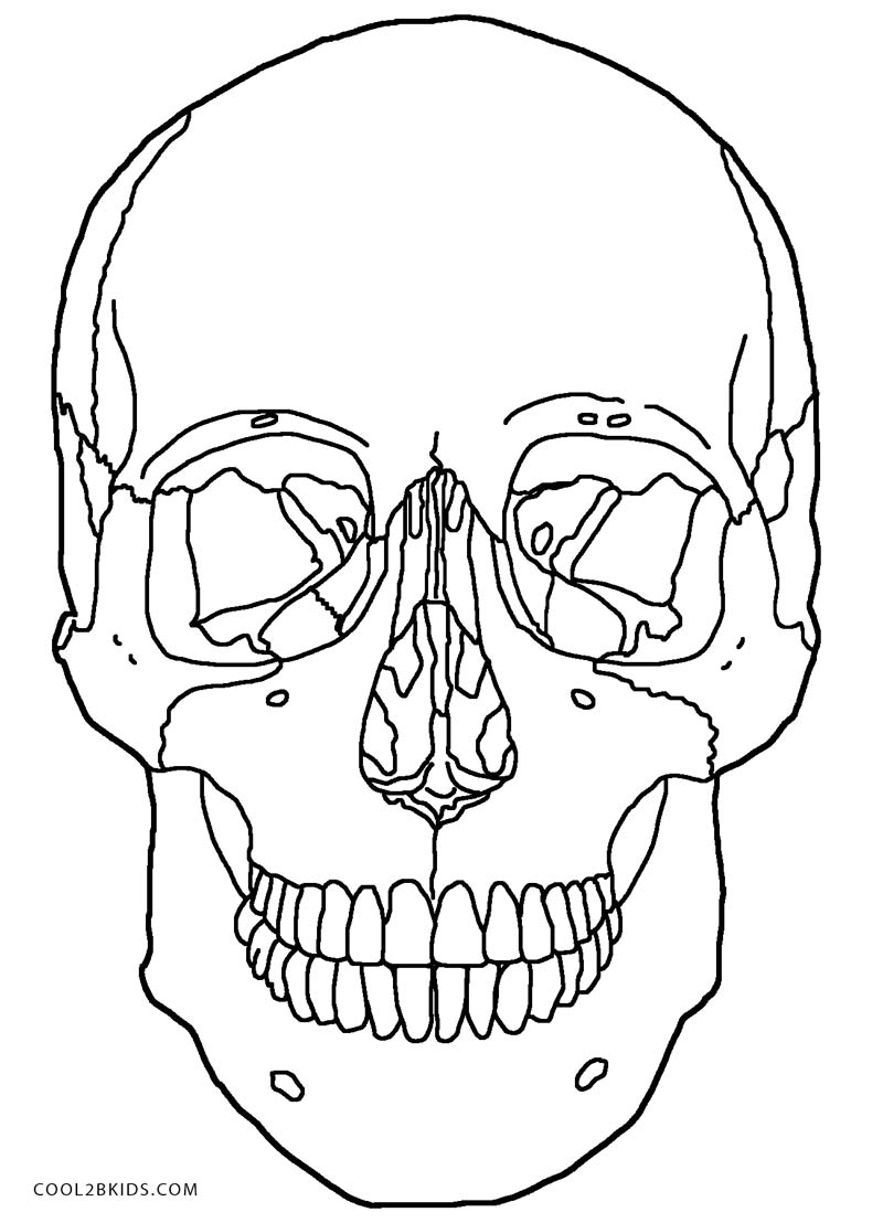 Ausmalbilder Totenkopf - Malvorlagen kostenlos zum ausdrucken