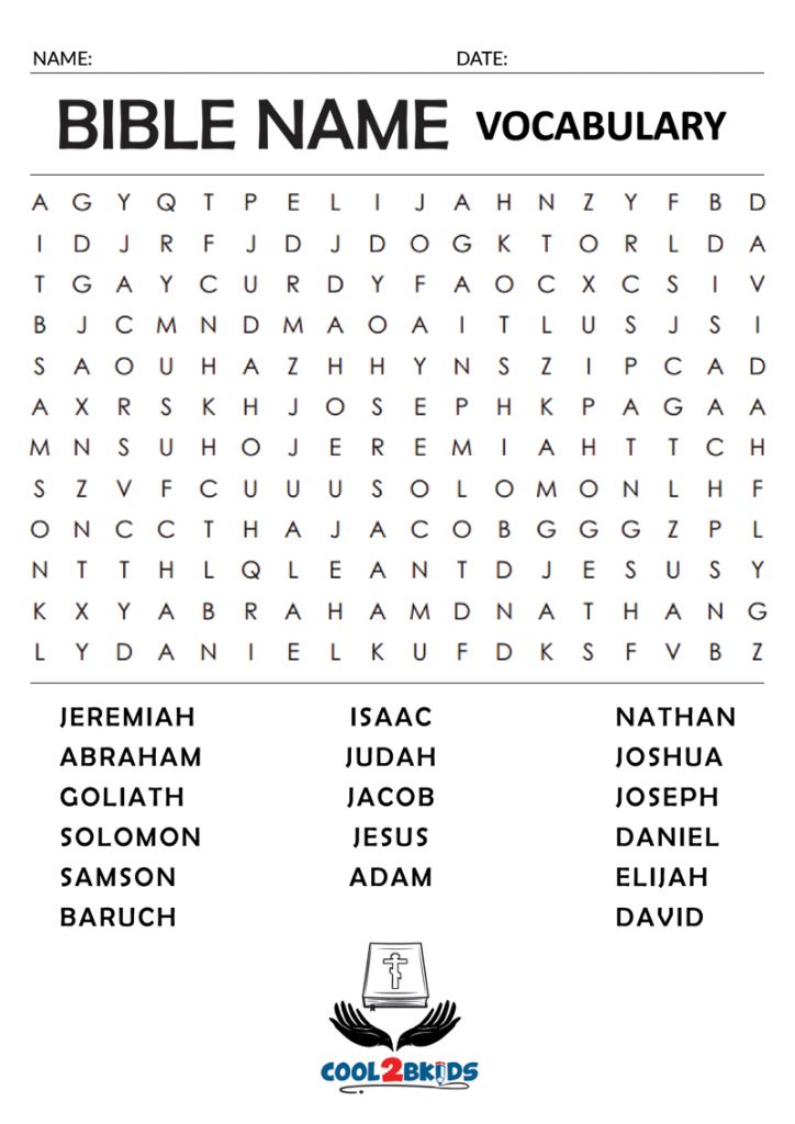 Printable Bible Word Search Puzzles