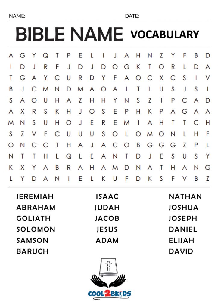 Christian Word Search Printable