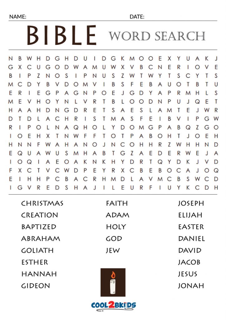 Biblical Word Search Puzzles Printable