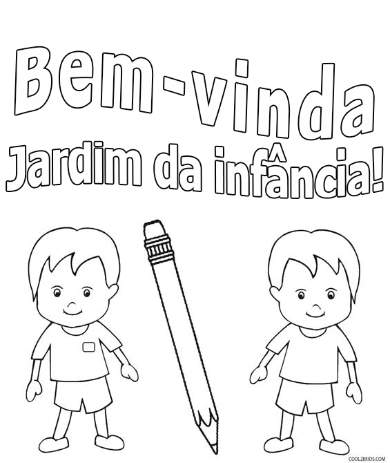 Crianças No Jardim De Infância Desenham E Pintam Em Ilustração De