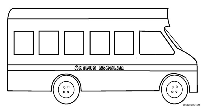 contorno de página para colorir e tutorial de desenho. como desenhar um  carro. ônibus escolar a