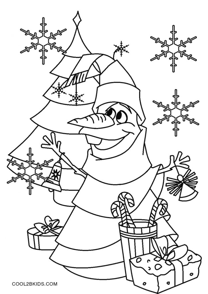 Frozen Christmas Coloring Pages Printable Free
