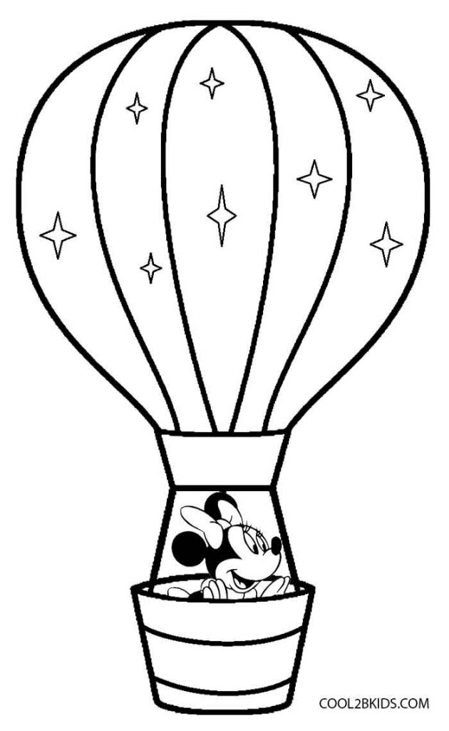 Ausmalbilder Heißluftballon - Malvorlagen kostenlos zum ausdrucken