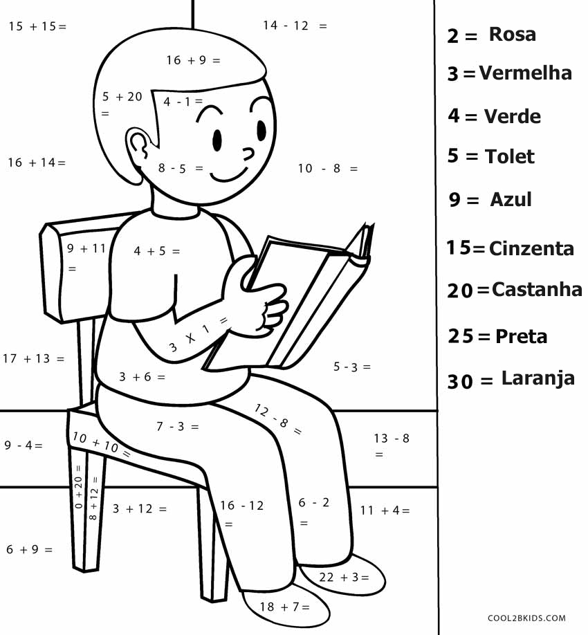 Desenhos de Matemática para colorir - Páginas para impressão grátis