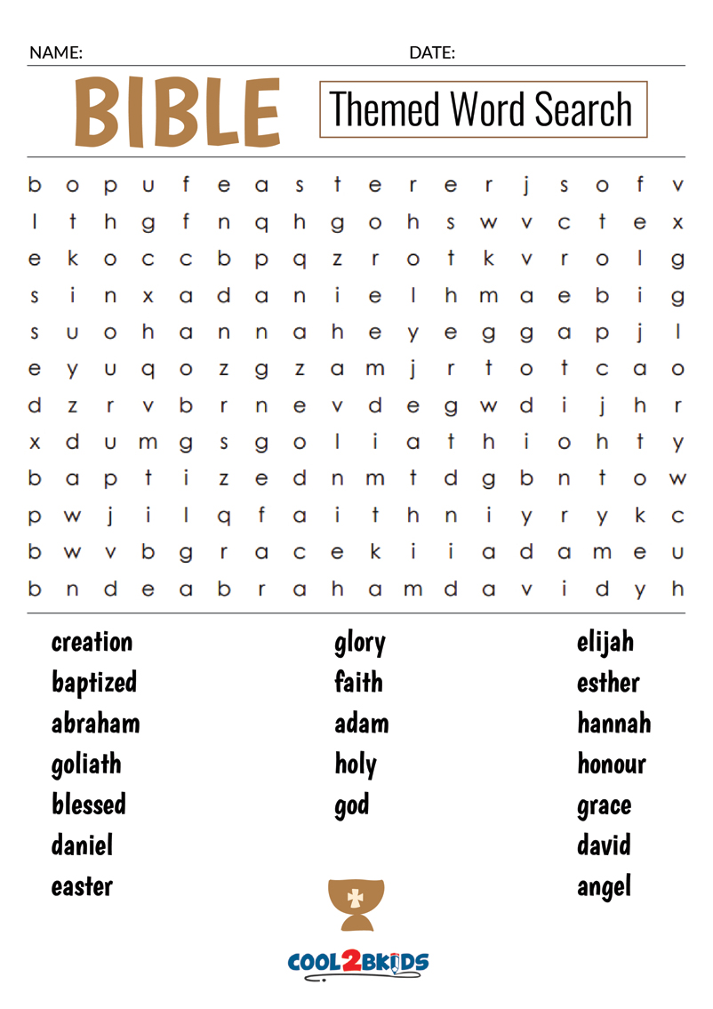 Printable Bible Word Search - Cool2bKids