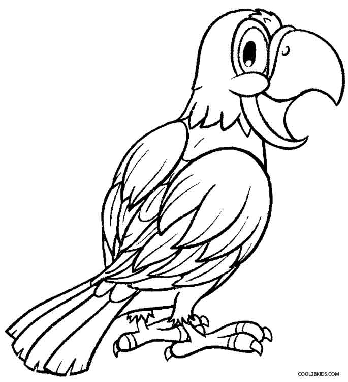 Ausmalbilder Papagei - Malvorlagen kostenlos zum ausdrucken