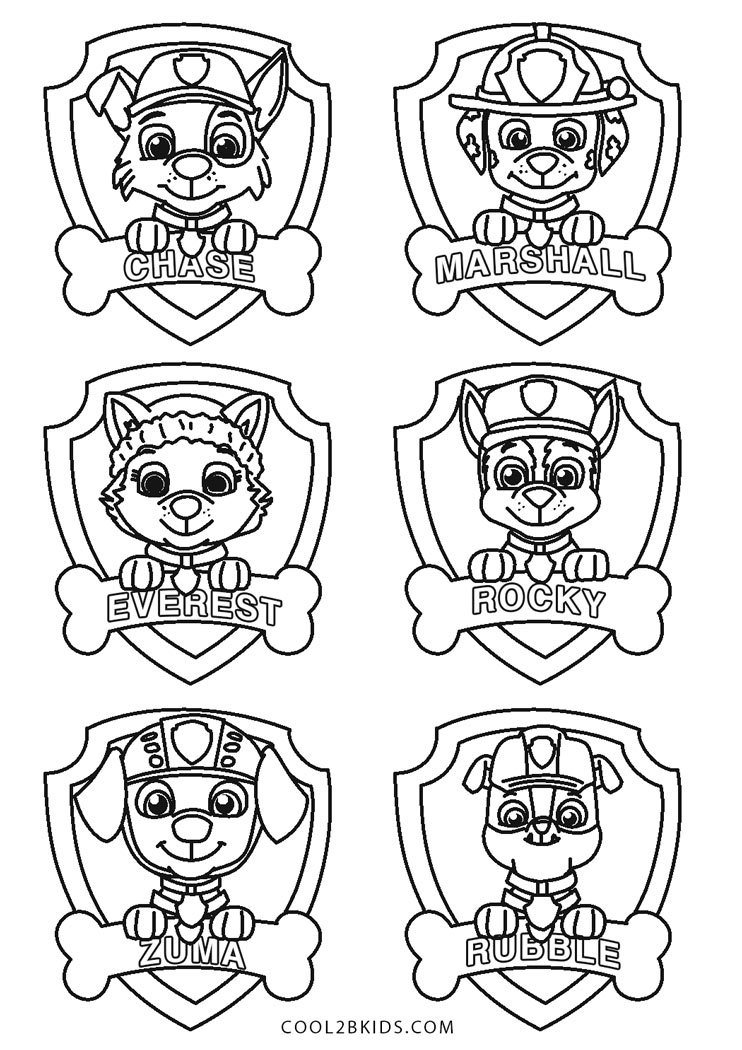 Zuma PAW Patrol Coloring Sheet